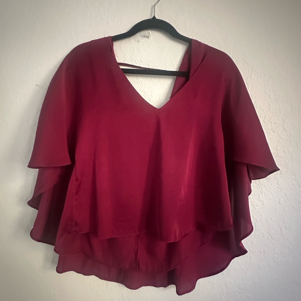Lovers + Friends Memory Lane Cape Sleeve Blouse